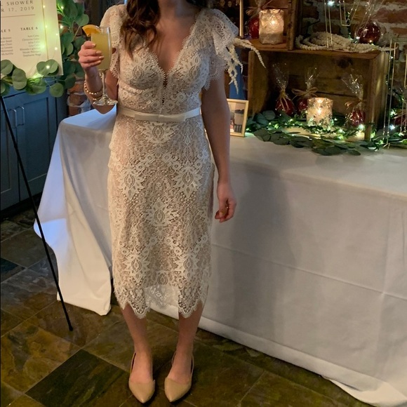 Jovani white lace dress - Picture 7 of 8